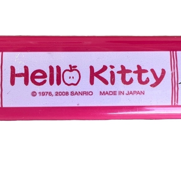 Japan Sanrio Hello Kitty Apple Reusable Chopsticks and Case 2008 Kawaii Cute GUC - Picture 5 of 13